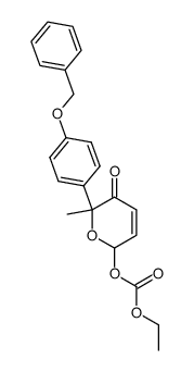 5,6-dihydro-6-(p-benzyloxyphenyl)-6-methyl-5-oxo-2H-pyran-2-yl, ethyl carbonate Structure