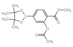 3-乙酰氧基-4-甲氧基羰基苯硼酸频那醇酯结构式