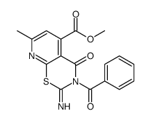 methyl 3-benzoyl-2-imino-7-methyl-4-oxopyrido[3,2-e][1,3]thiazine-5-carboxylate结构式