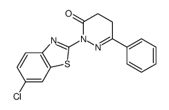 2-(6-chloro-1,3-benzothiazol-2-yl)-6-phenyl-4,5-dihydropyridazin-3-one Structure