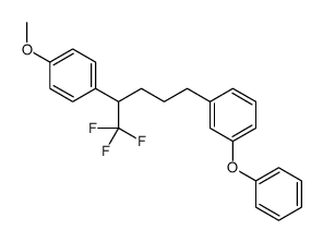 1-methoxy-4-[1,1,1-trifluoro-5-(3-phenoxyphenyl)pentan-2-yl]benzene结构式