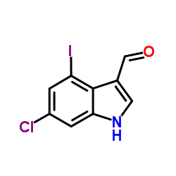 6-Chloro-4-iodo-1H-indole-3-carbaldehyde Structure