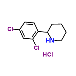 2-(2,4-Dichlorophenyl)piperidine hydrochloride (1:1)结构式