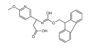 (S)-3-((((9H-FLUOREN-9-YL)METHOXY)CARBONYL)AMINO)-3-(6-METHOXYPYRIDIN-3-YL)PROPANOIC ACID Structure