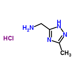 (5-甲基-4H-1,2,4-三唑-3-基)甲胺盐酸盐结构式