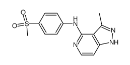 (4-methanesulfonylphenyl)-(3-methyl-1H-pyrazolo[4,3-c]pyridin-4-yl)-amine结构式