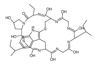 amaninamide, S-deoxo-Abu(1)-Ile(3)-结构式