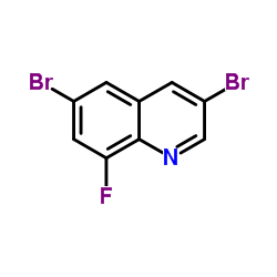 3,6-Dibromo-8-fluoroquinoline结构式