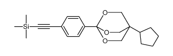 2-[4-(1-cyclopentyl-3,5,8-trioxabicyclo[2.2.2]octan-4-yl)phenyl]ethynyl-trimethylsilane结构式