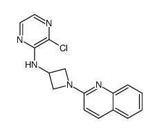 3-chloro-N-(1-(quinolin-2-yl)azetidin-3-yl)pyrazin-2-amine结构式