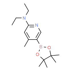 N,N-diethyl-4-Methyl-5-(4,4,5,5-tetramethyl-1,3,2-dioxaborolan-2-yl)pyridin-2-amine Structure