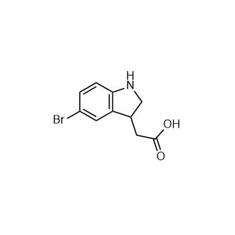 2-(5-溴代吲哚-3-基)乙酸结构式