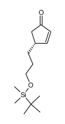 (4S)-4-(3-tert-butyldimethylsilyloxypropyl)-2-cyclopenten-1-one结构式