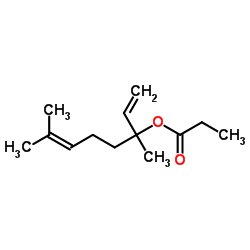 3,7-二甲基-1,6-辛二烯-3-醇丙酸酯结构式