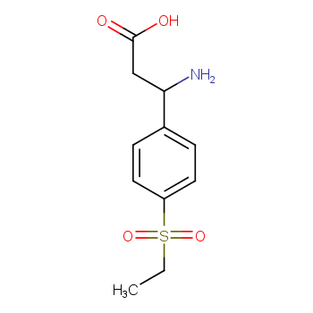 3-氨基-3-(4-(乙基磺基)苯基)丙酸结构式