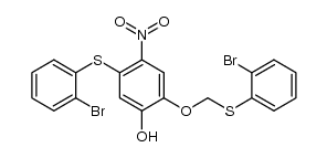 5-(2-bromophenylthio)-2-(2-bromophenylthiomethoxy)-4-nitrophenol结构式