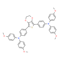 4,4'-(2,3-Dihydrothieno[3,4-b][1,4]dioxine-5,7-diyl)bis[N,N-bis(4-methoxyphenyl)aniline] Structure