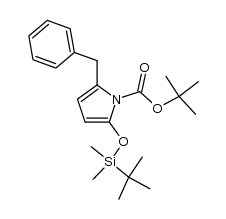 5-benzyl-1-(tert-butoxycarbonyl)-2-(tert-butyldimethylsiloxy)pyrrole结构式
