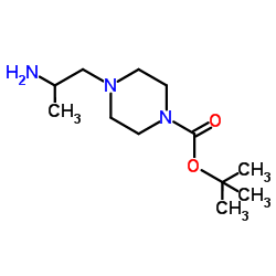 4-(2-Amino-propyl)-piperazine-1-carboxylic acid tert-butyl ester结构式