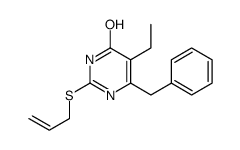 6-benzyl-5-ethyl-2-prop-2-enylsulfanyl-1H-pyrimidin-4-one结构式