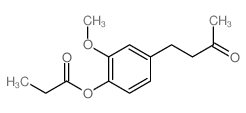 [2-methoxy-4-(3-oxobutyl)phenyl] propanoate结构式