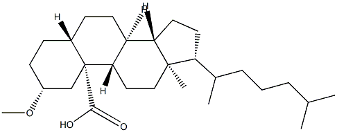 2β-Methoxy-5α-cholestan-19-oic acid Structure