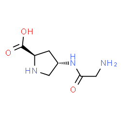 D-Proline, 4-[(aminoacetyl)amino]-, (4S)- (9CI)结构式