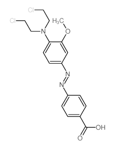 Benzoicacid, 4-[2-[4-[bis(2-chloroethyl)amino]-3-methoxyphenyl]diazenyl]- Structure