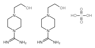 4-(2-HYDROXYETHYL)-PIPERAZINE-1-CARBOXAMIDINE HEMISULFATE Structure