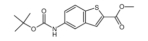 methyl 5-(tert-butyloxycarbonyl)aminobenzothiophene-2-carboxylate Structure