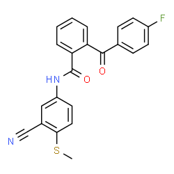 N-[3-CYANO-4-(METHYLSULFANYL)PHENYL]-2-(4-FLUOROBENZOYL)BENZENECARBOXAMIDE Structure