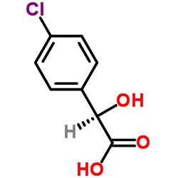 (2R)-(4-Chlorophenyl)(hydroxy)acetic acid structure