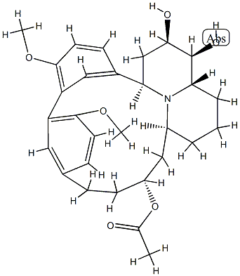 (12R)-Lythrancane-8α,9α,12-triol 12-acetate structure