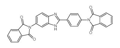 2-[4-[6-(1,3-dioxoisoindol-2-yl)-1H-benzimidazol-2-yl]phenyl]isoindole-1,3-dione结构式