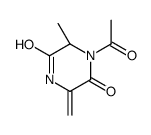 2,5-Piperazinedione,1-acetyl-6-methyl-3-methylene-,(6S)-(9CI) Structure