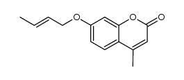 4-methyl-7-(but-2-enyloxy)coumarin结构式