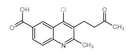 4-CHLORO-2-METHYL-3-(3-OXO-BUTYL)-QUINOLINE-6-CARBOXYLIC ACID Structure