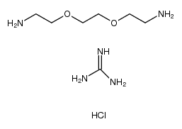 Guanidine, hydrochloride (1:1)​, polymer with 2,​2'-​[1,​2-​ethanediylbis(oxy)​]​bis[ethanamine]结构式