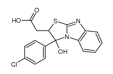 3-(p-Chlorophenyl)-2,3-dihydro-3-hydroxy-thiazolo[3,2-a]-benzimidazole-2-acetic acid Structure