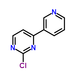 4-(3-吡啶基)-2-氯嘧啶结构式