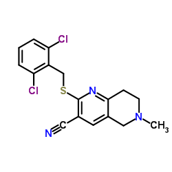 2-[(2,6-Dichlorobenzyl)sulfanyl]-6-methyl-5,6,7,8-tetrahydro-1,6-naphthyridine-3-carbonitrile Structure