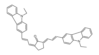 2,5-bis[3-(9-ethylcarbazol-3-yl)prop-2-enylidene]cyclopentan-1-one结构式