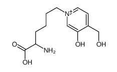 2-amino-6-[3-hydroxy-4-(hydroxymethyl)pyridin-1-ium-1-yl]hexanoic acid结构式