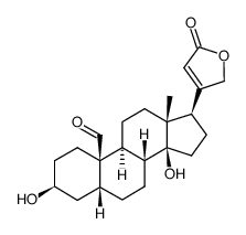 3β,14-Dihydroxy-19-oxo-5β-card-20(22)-enolide structure