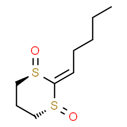 1,3-Dithiane, 2-pentylidene-, 1,3-dioxide, (1R,3R)- (9CI) Structure