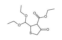 ethyl 2-diethoxymethyl-4-oxo-tetrahydrothiophene-3-carboxylate结构式