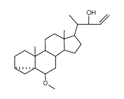 6-Methoxy-3α,5-cyclo-5α-chol-23-en-22-ol structure