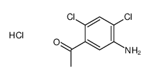 1-(5-amino-2,4-dichlorophenyl)ethanone,hydrochloride结构式