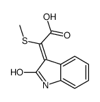 2-methylsulfanyl-2-(2-oxo-1H-indol-3-ylidene)acetic acid Structure