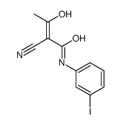 2-cyano-3-hydroxy-N-(3-iodophenyl)but-2-enamide结构式